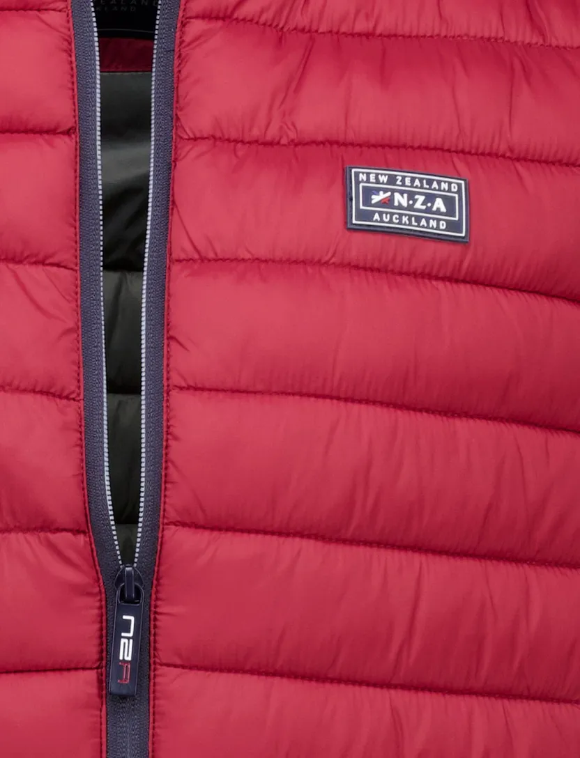 New Zealand effen rood bodywarmer normale fit