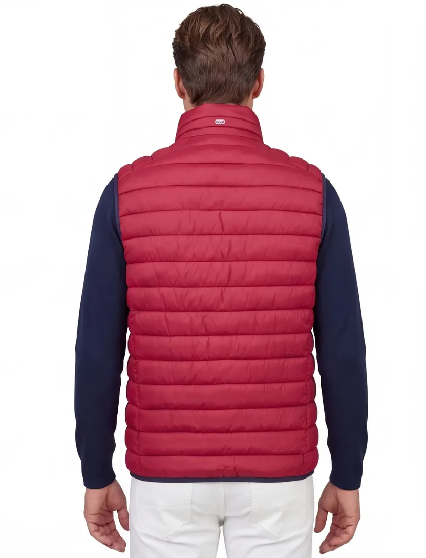 New Zealand effen rood bodywarmer normale fit