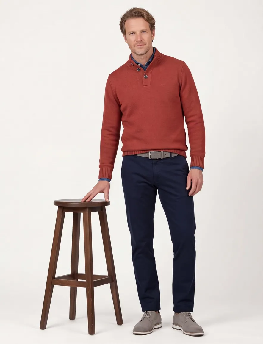 NZA trui rood gebreid