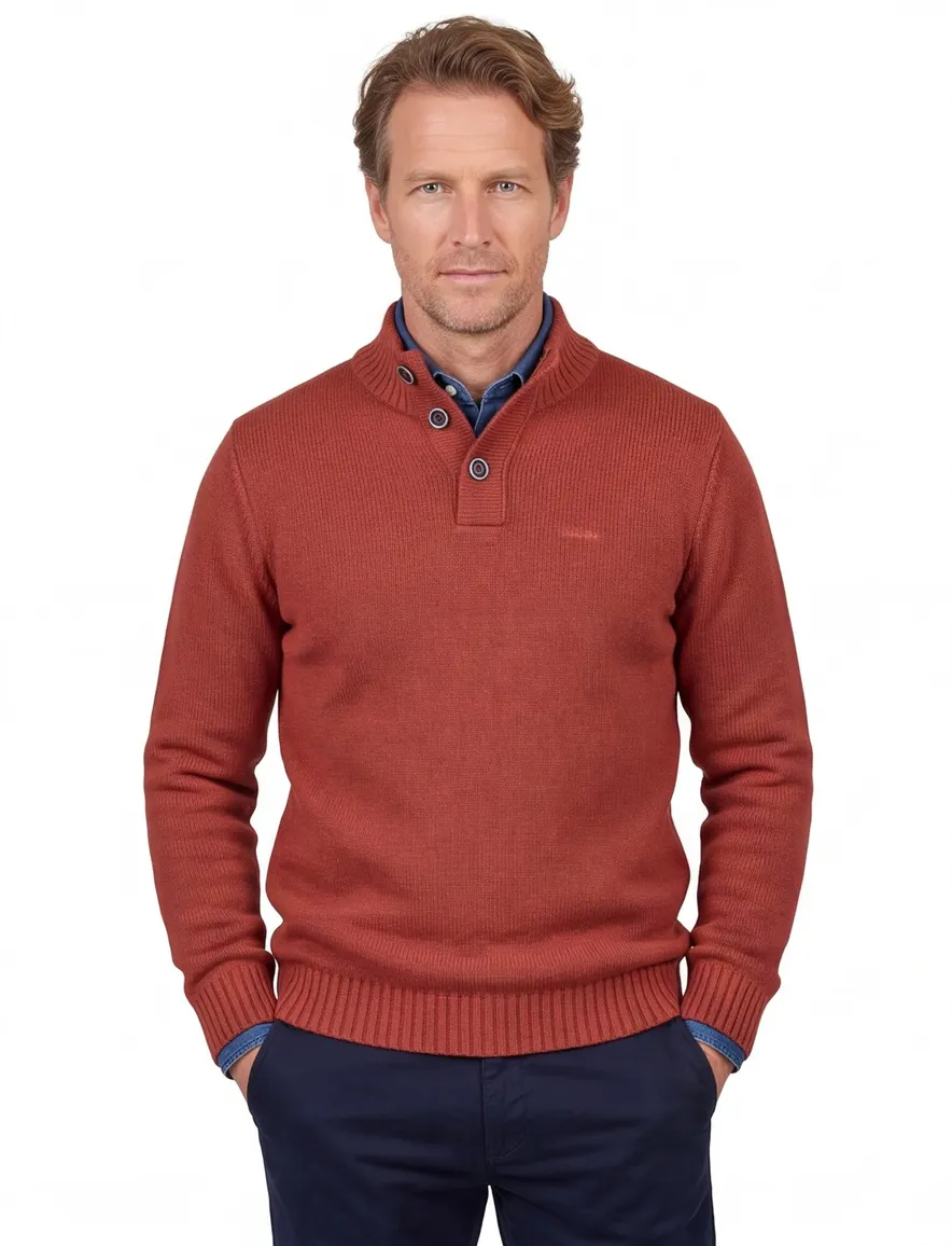 NZA trui rood gebreid