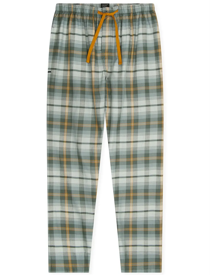 Schiesser Pyjamabroek groen oranje geruit