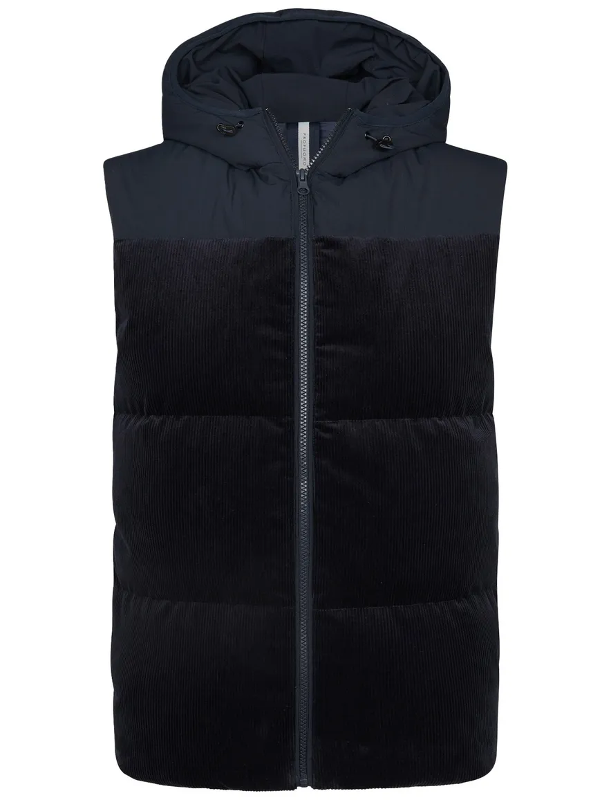 Profuomo bodywarmer donkerblauw corduroy