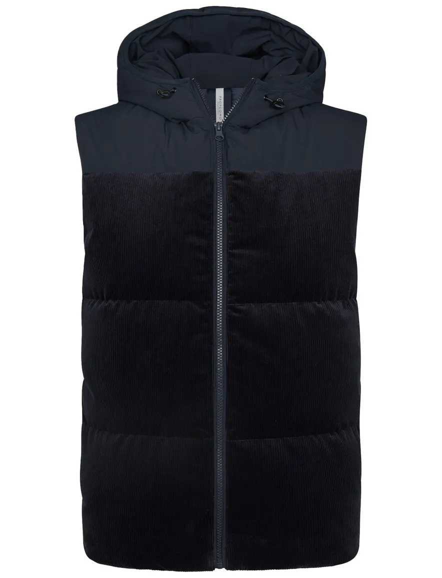 Profuomo bodywarmer donkerblauw corduroy