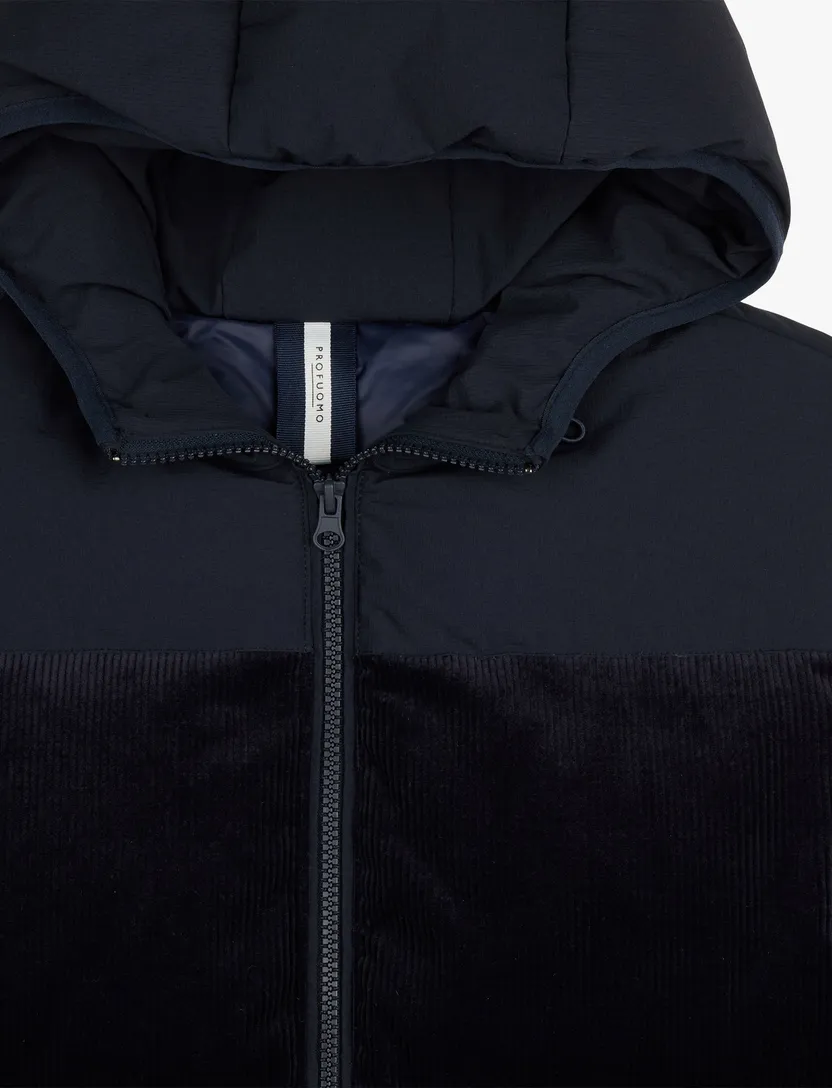 bodywarmer Profuomo donkerblauw corduroy