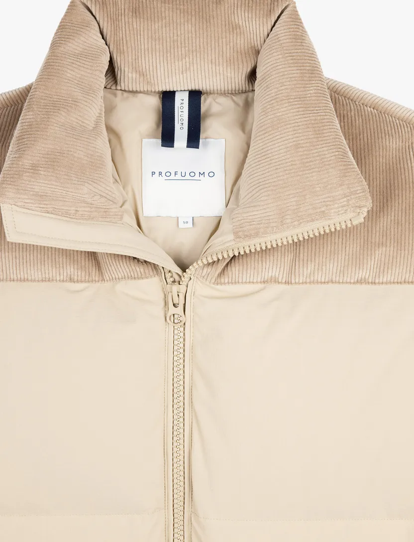 Puffer jas Profuomo beige