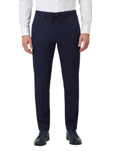 Born With Appetite Born With Appetite broek donkerblauw effen elastische band