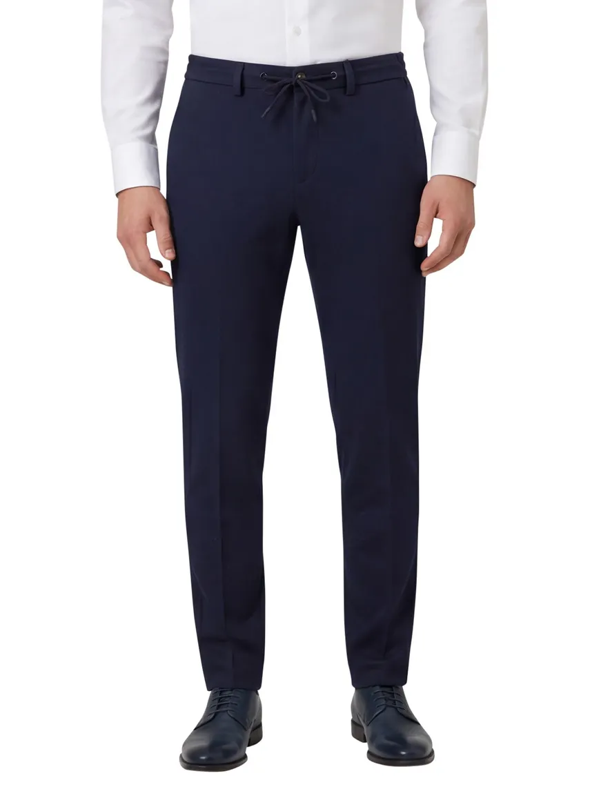 Born With Appetite broek donkerblauw effen elastische band