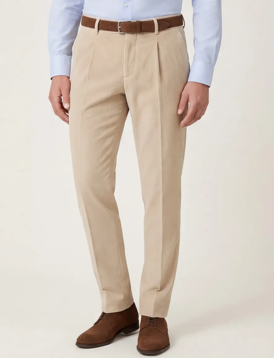 Born with appetite pantalon beige effen