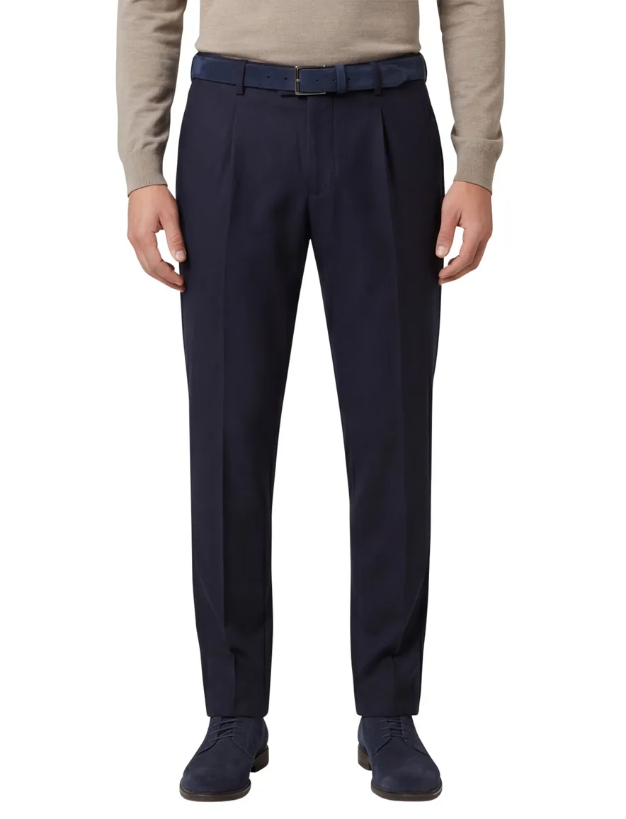 Born with appetite broek navy effen jersey
