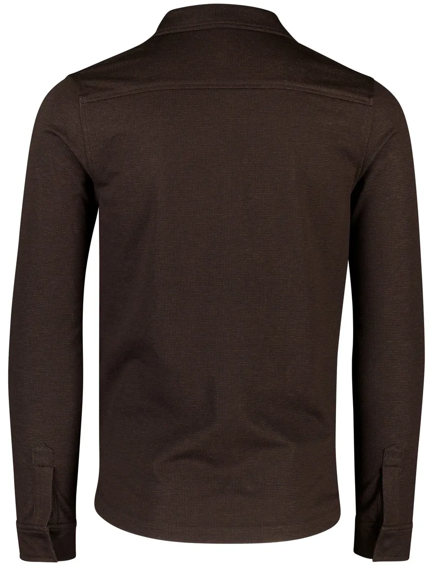 Born With Appetite Overshirt bruin effen normale fit