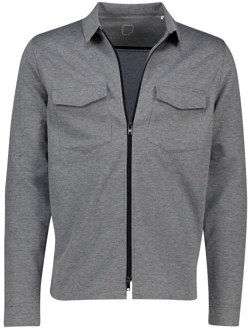 Born with appetite geprint grijs overshirt rits