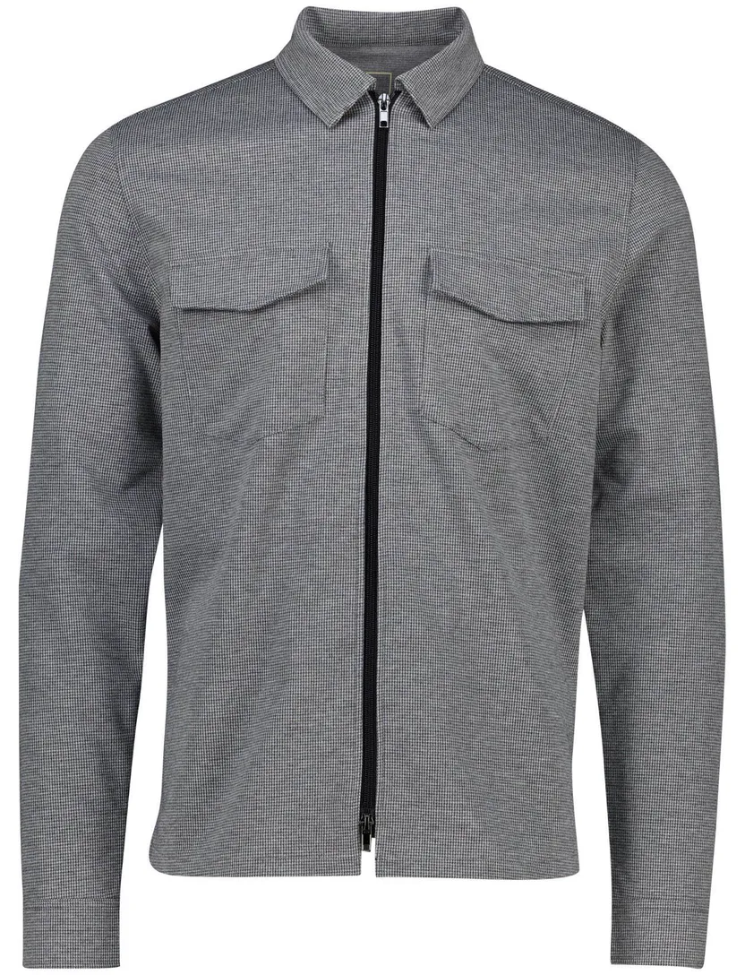 Born with appetite geprint grijs overshirt rits
