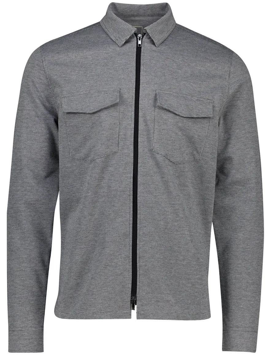 geprint grijs overshirt met rits born with appetite