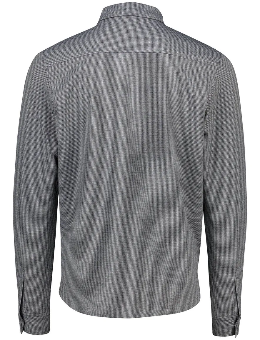 geprint grijs overshirt met rits born with appetite