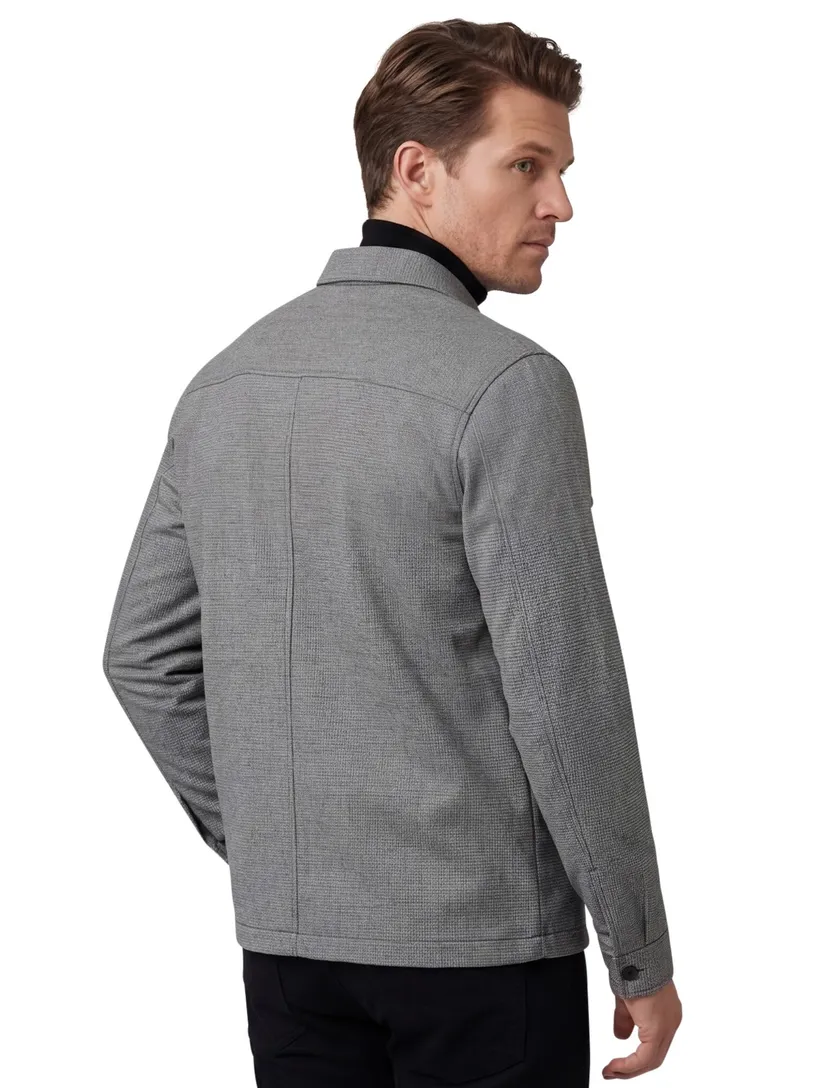 Born with appetite geprint grijs overshirt rits