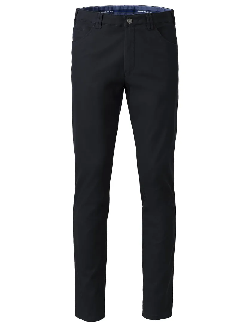katoenen broek Meyer Dublin donkerblauw