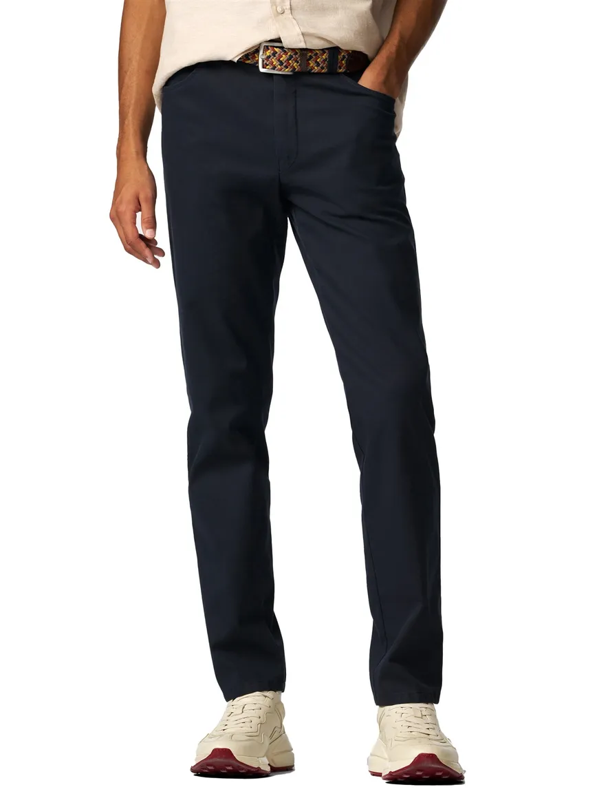 Meyer Dublin katoenen broek donkerblauw normale fit