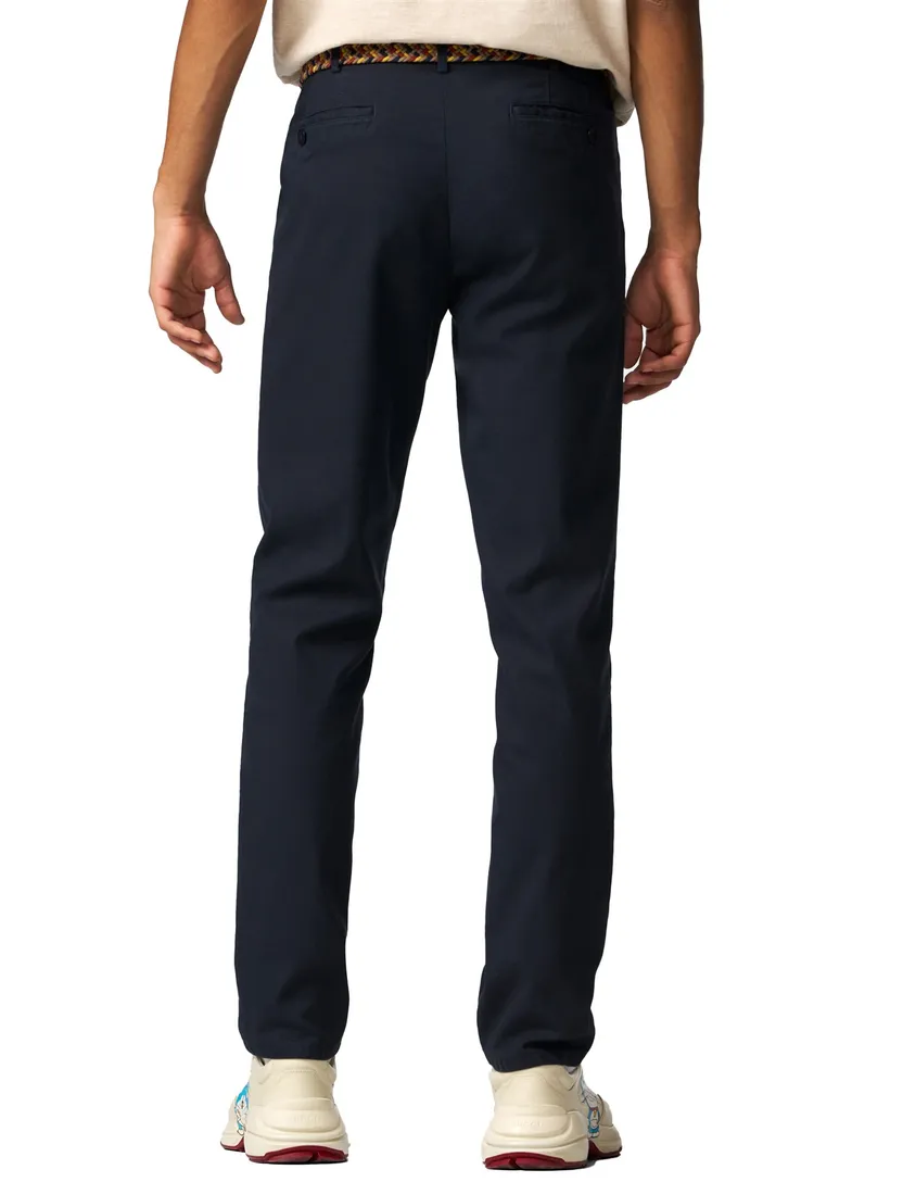 katoenen broek Meyer Dublin donkerblauw