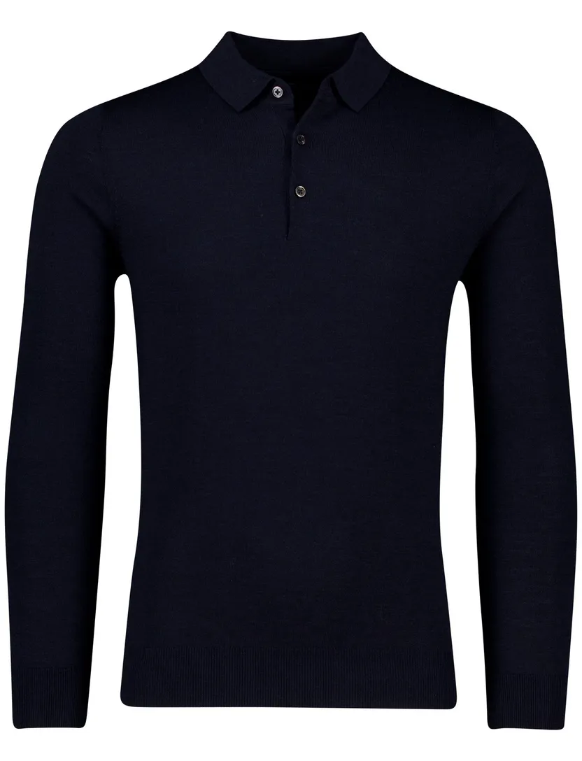 Portofino trui navy rugby kraag