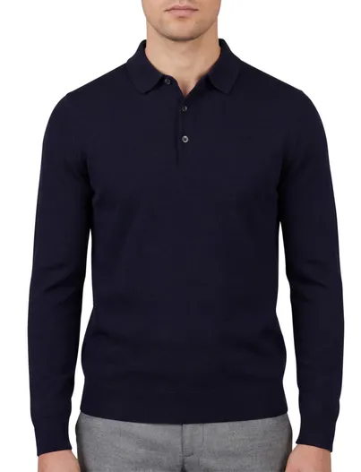 Portofino Portofino trui navy rugby kraag