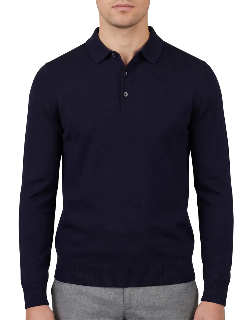 Portofino trui navy rugby kraag