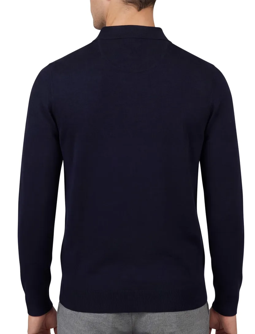 Portofino trui navy rugby kraag