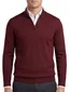 Portofino half zip trui rood normale fit effen