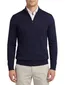 Portofino half zip trui donkerblauw merinowol effen
