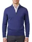 half zip trui portofino donkerblauw gemeleerd