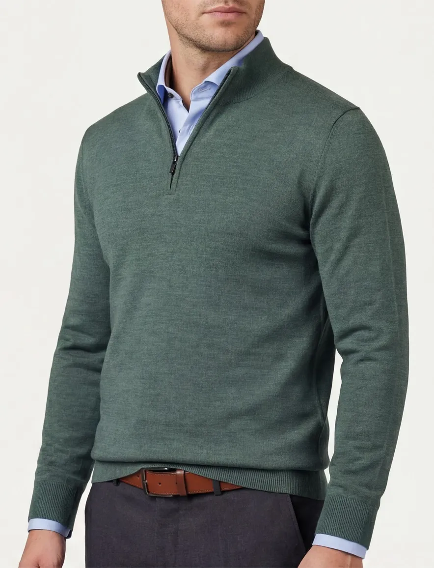 half zip trui portofino groen