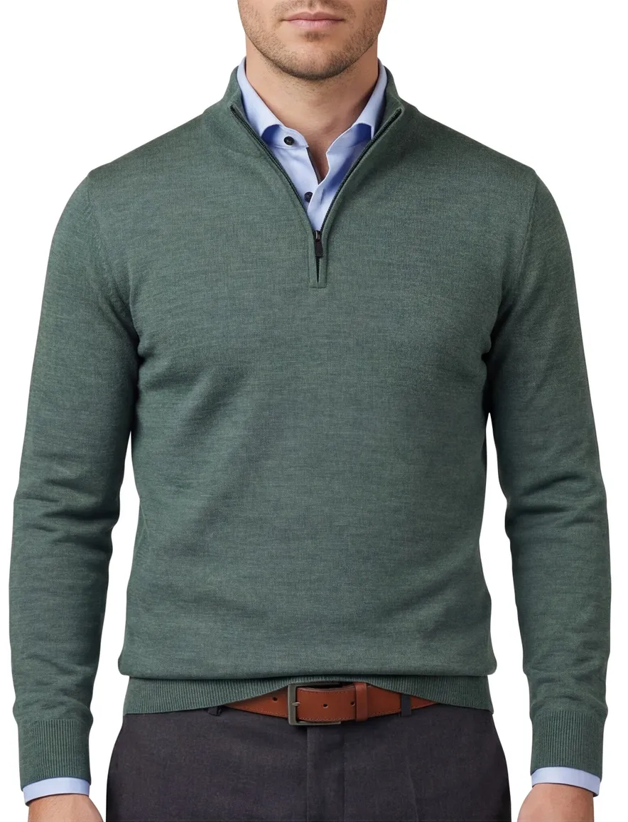 half zip trui portofino groen