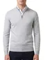 Portofino trui grijs half zip merinwol