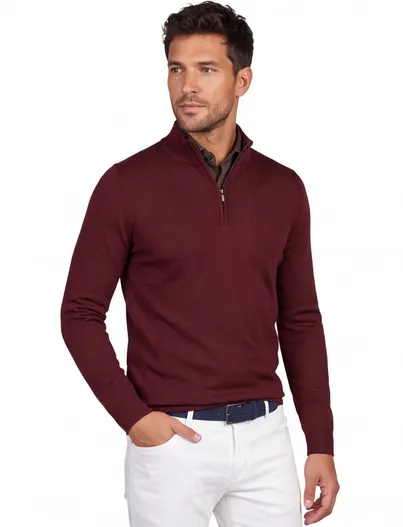 Portofino trui extra lange mouwlengte Portofino bordeaux