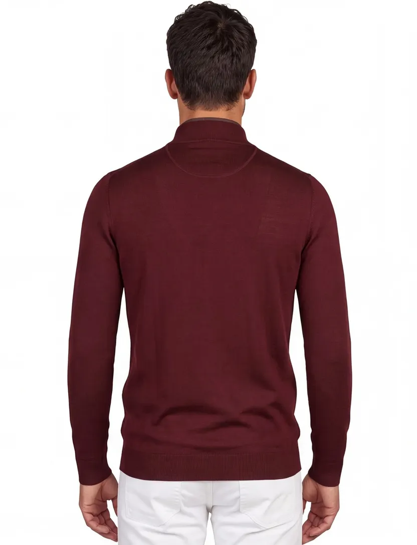 trui extra lange mouwlengte Portofino bordeaux