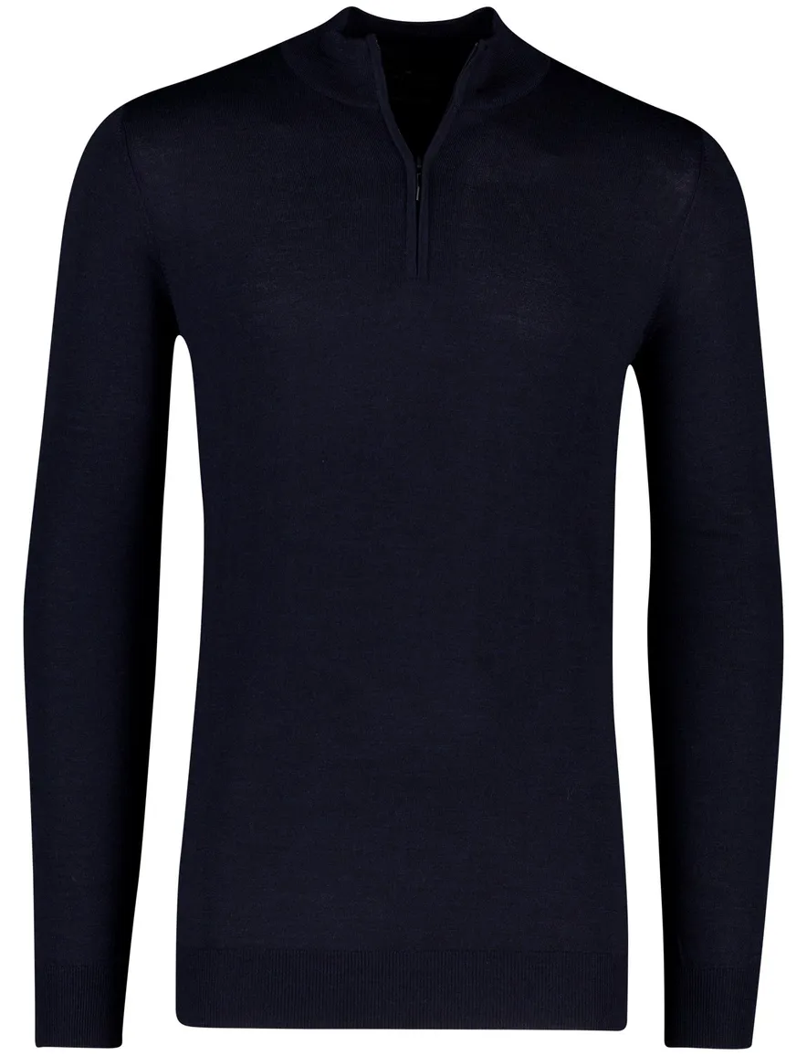 Portofino half zip trui donkerblauw extra lang