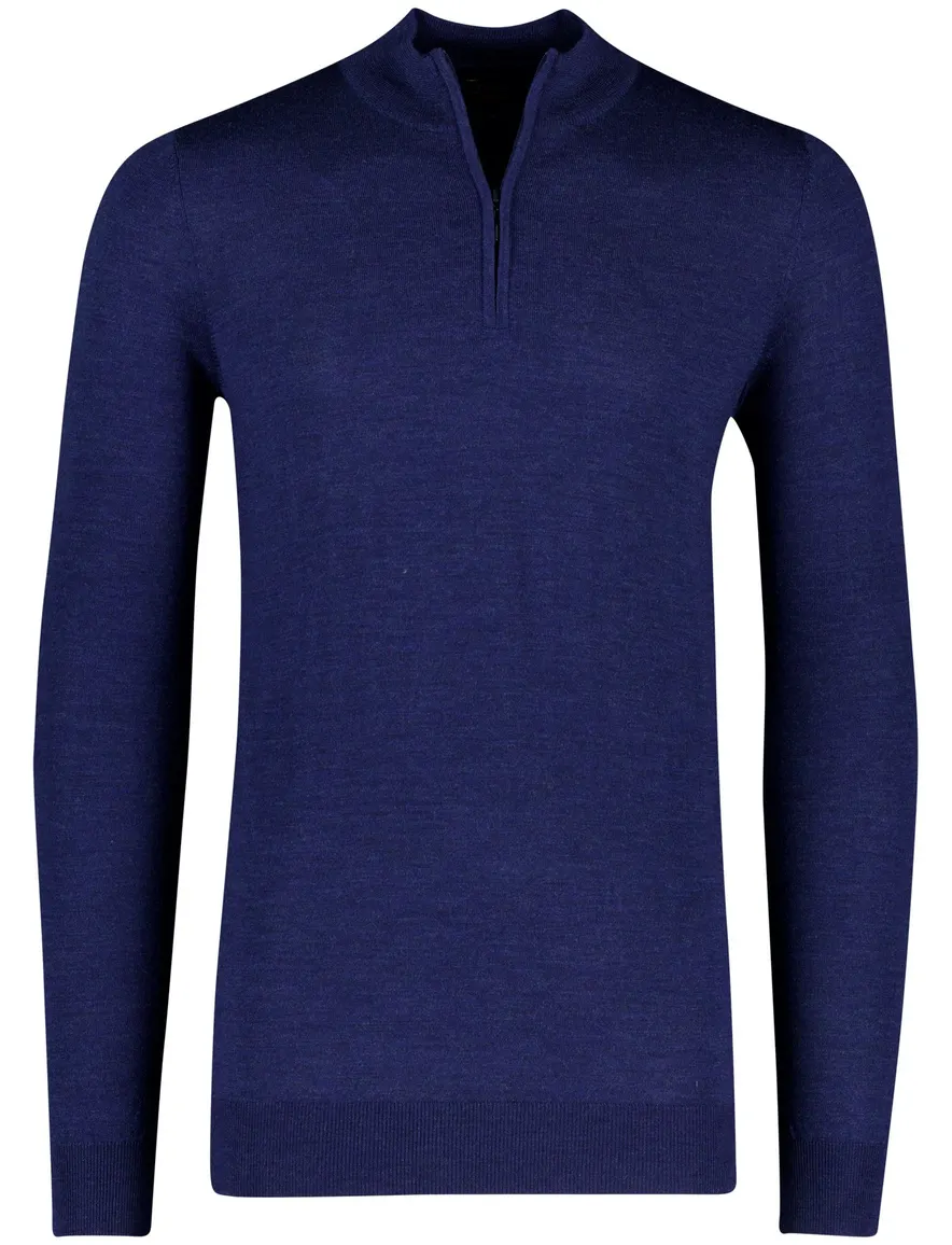 Portofino trui blauw extra lange mouw