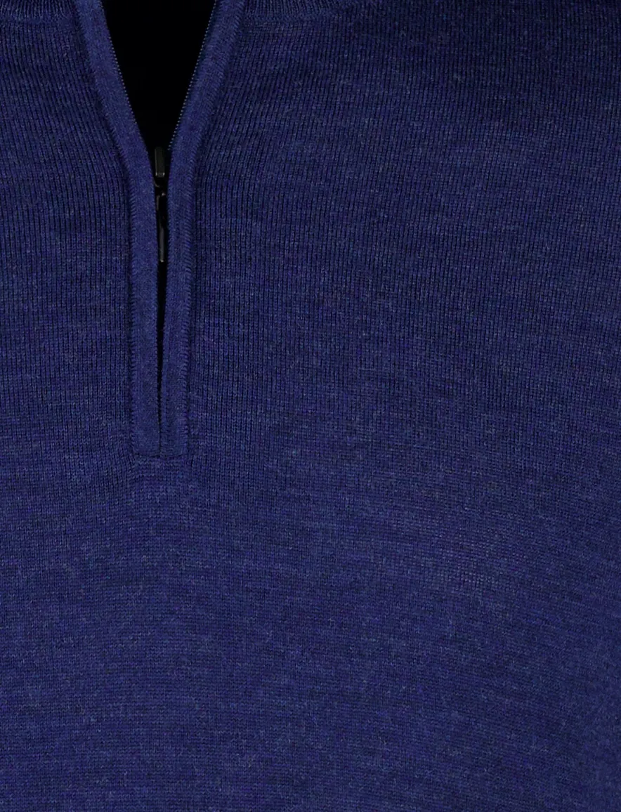 Portofino trui blauw extra lange mouw