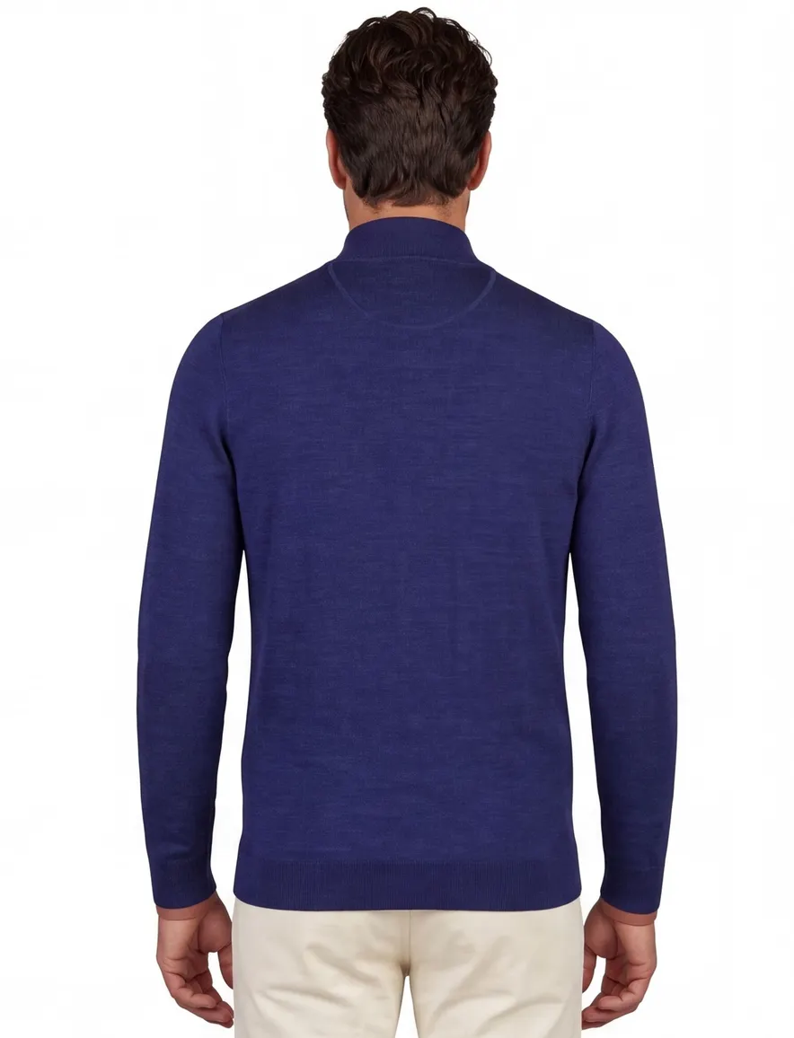Portofino trui blauw extra lange mouw