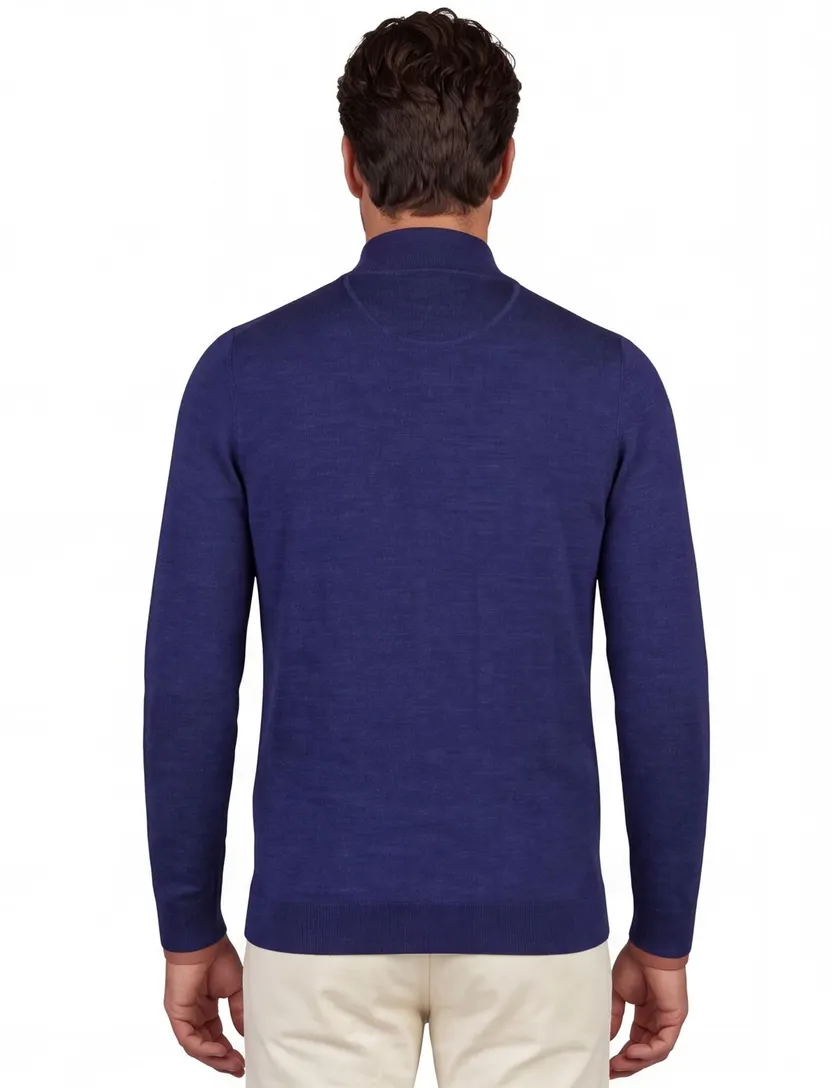 Portofino trui half zip kobalt extra lang