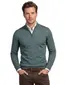 Portofino half zip trui extra lange mouw groen