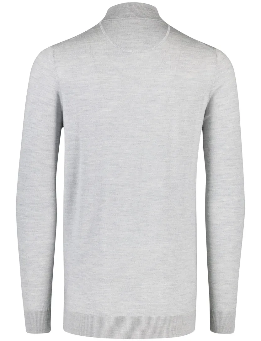 Portofino trui half zip grijs extra lang
