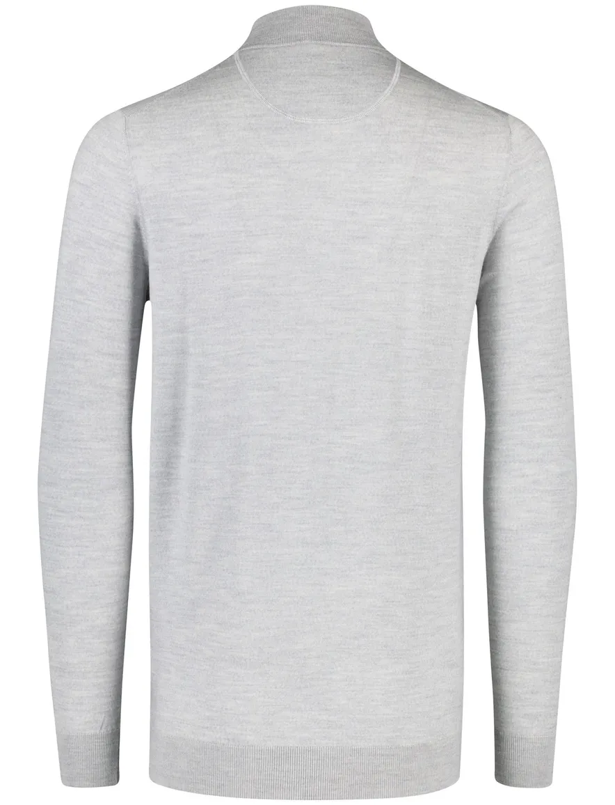 Portofino trui half zip grijs extra lang