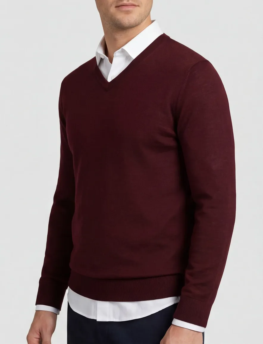 Portofino trui rood merinowol