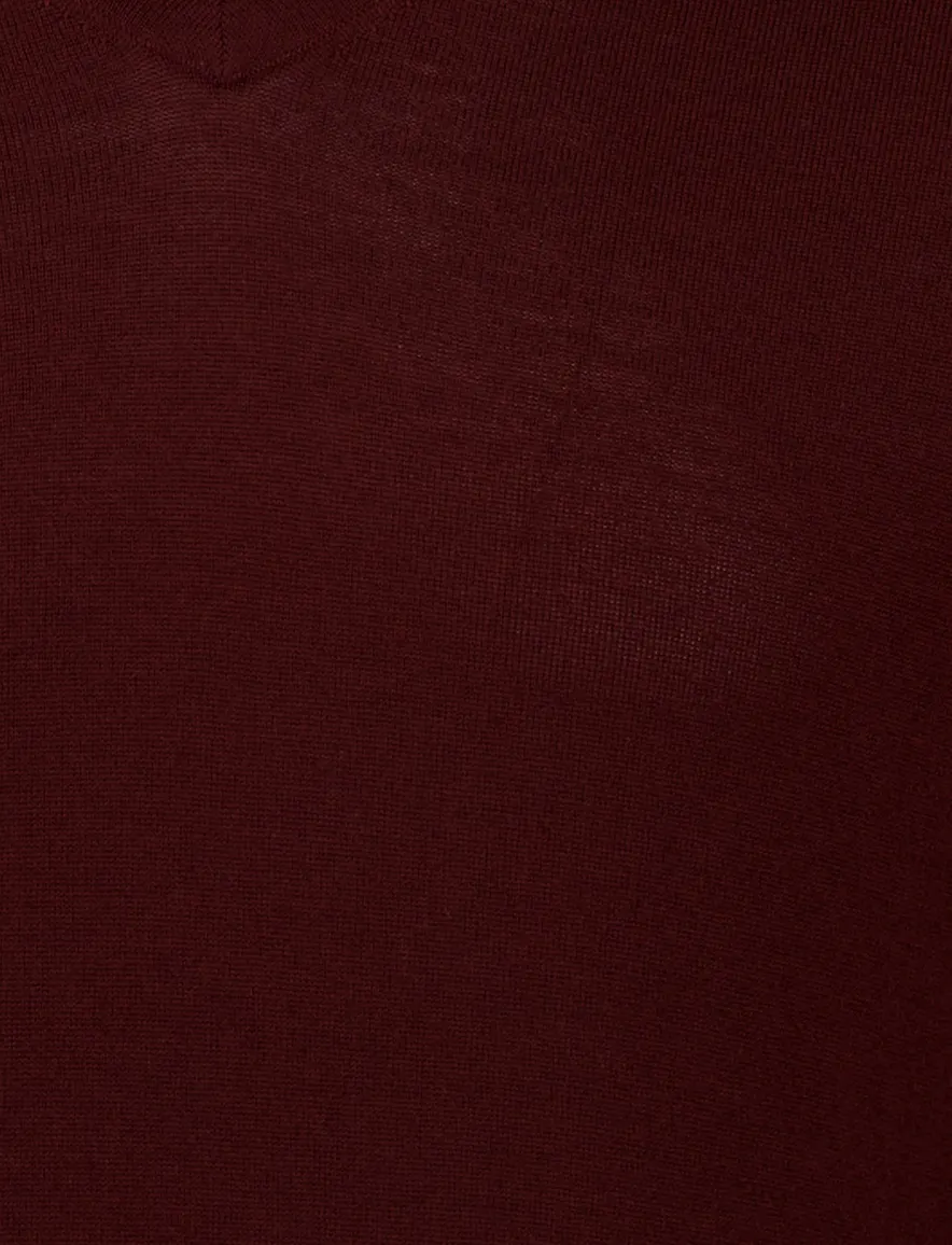 Portofino trui bordeaux merinowol