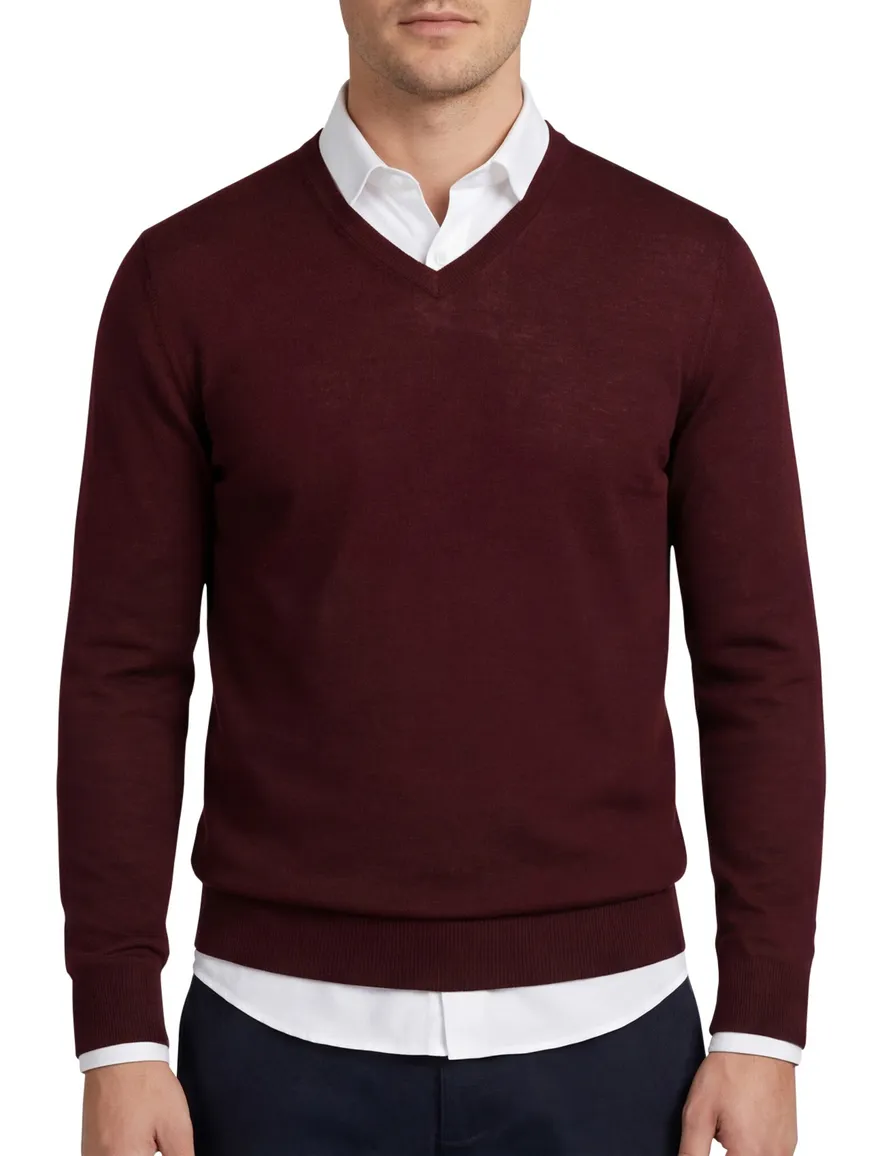 Portofino trui rood merinowol