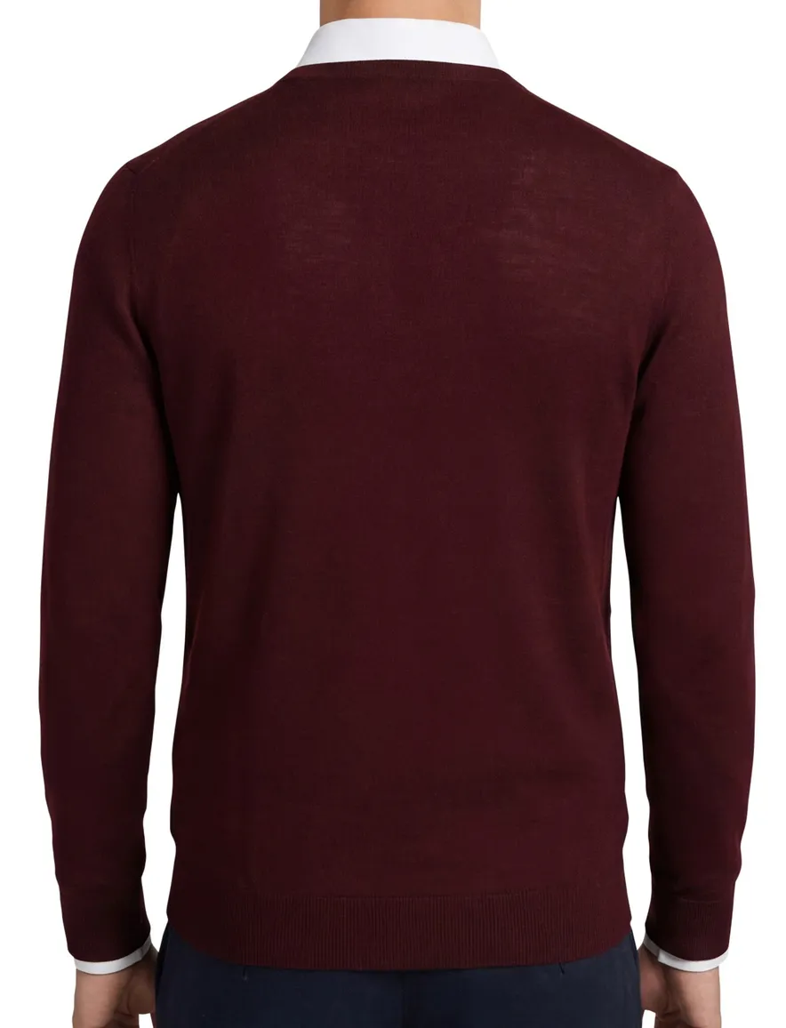Portofino trui rood merinowol