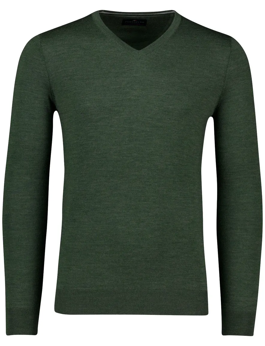 Portofino trui groen turtleneck merinowol