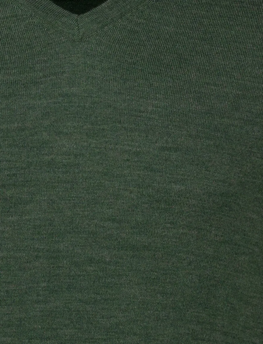 Portofino trui groen turtleneck merinowol