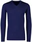 Portofino Trui extra lang blauw merinowol v hals