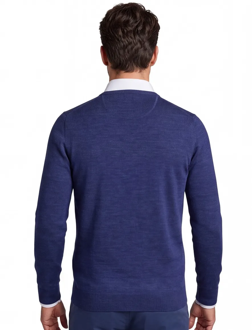 donkerblauw Portofino trui v-hals